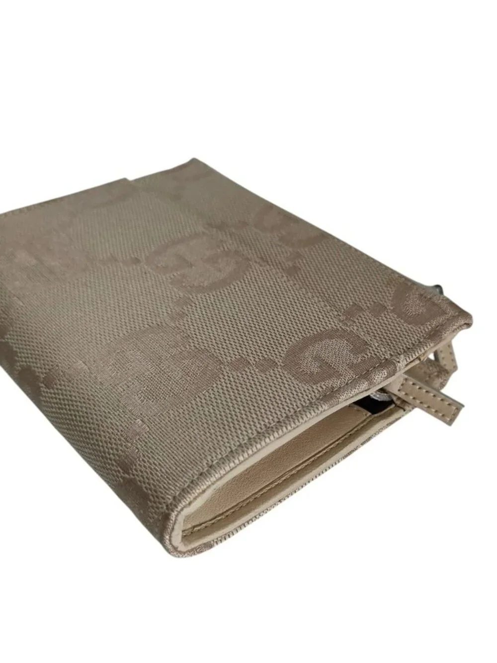 Gucci GG Canvas Coin Card Case Wallet Purse 030 Beige